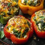 Spinach & Ricotta Stuffed Peppers