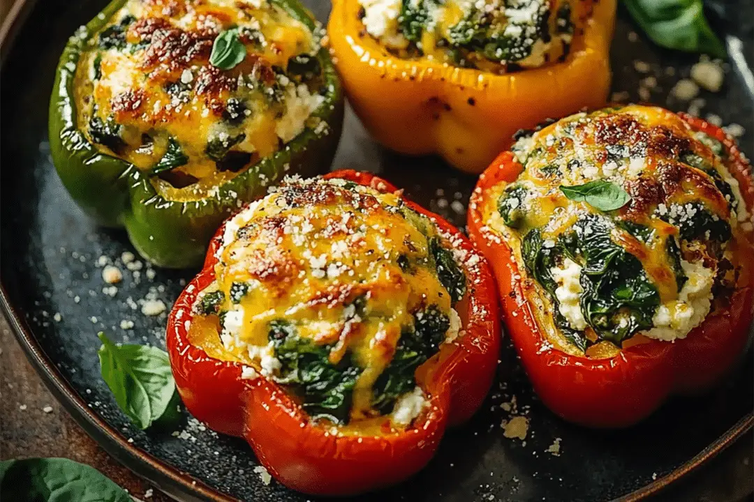 Spinach & Ricotta Stuffed Peppers