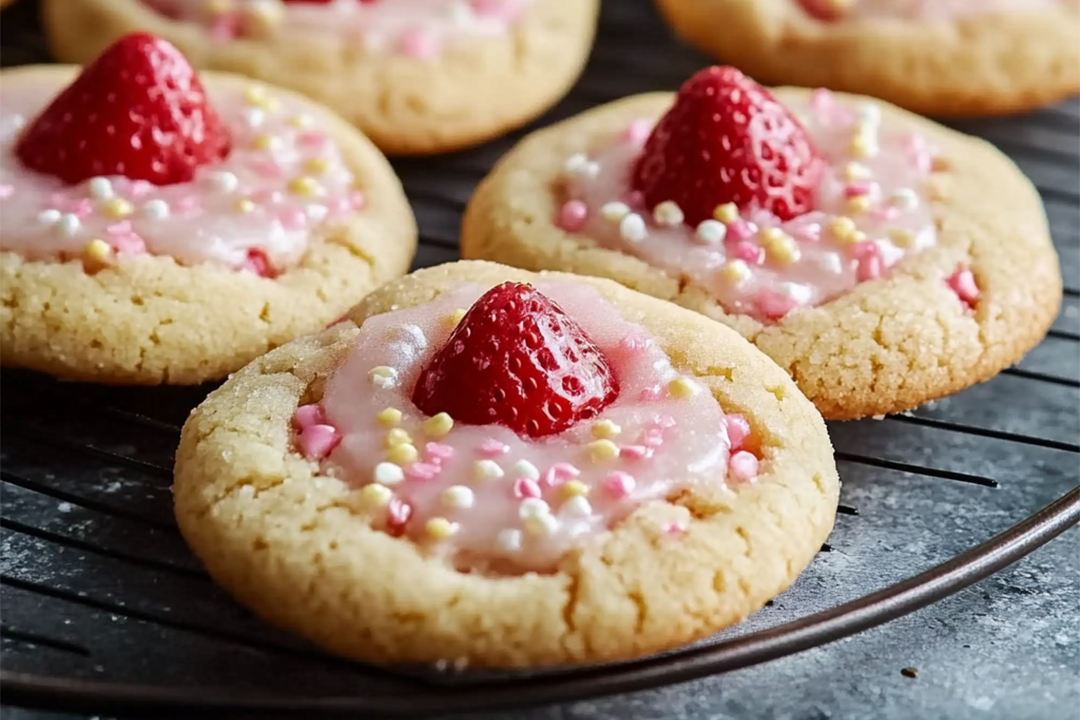 Strawberry Kiss Cookies