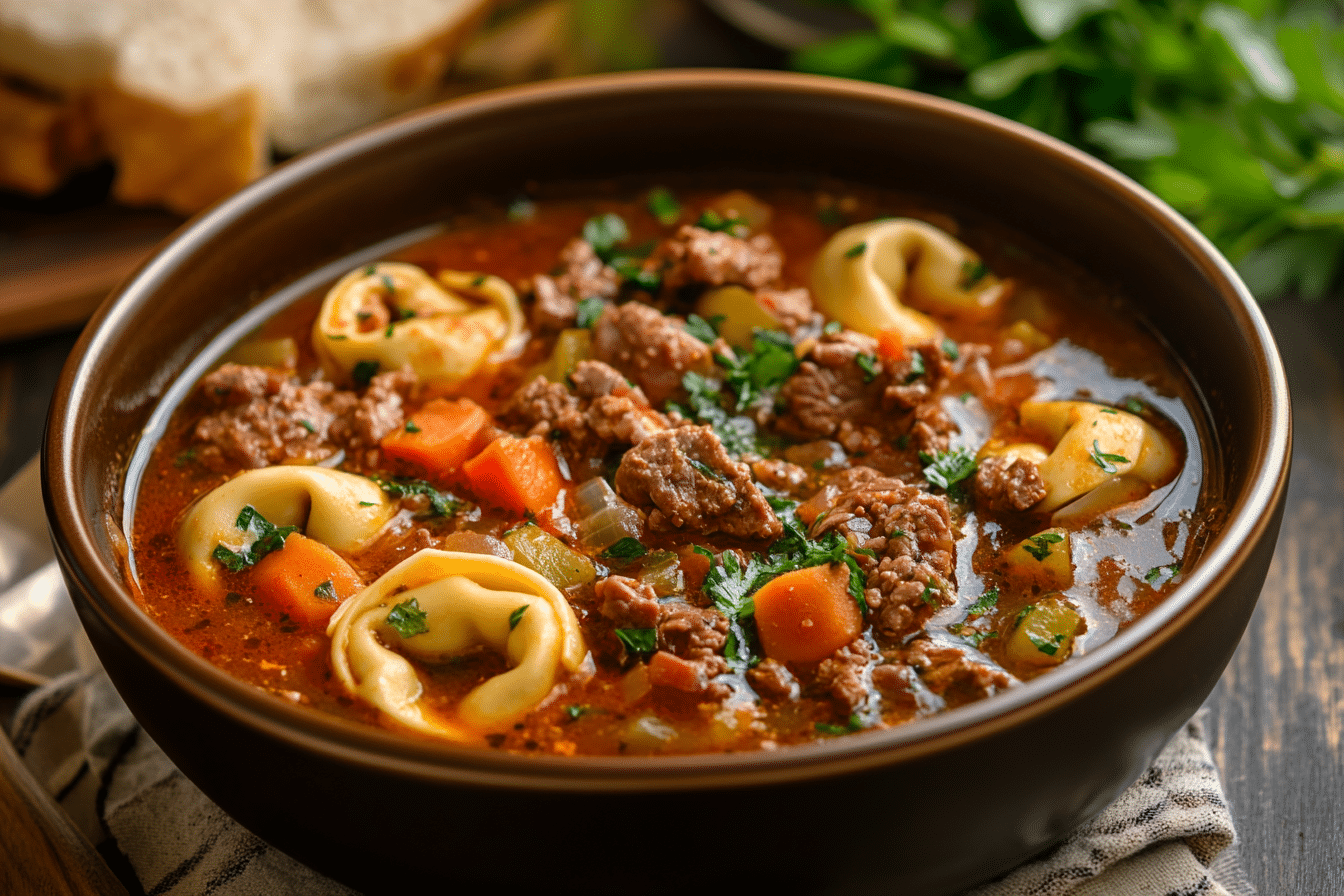 Tortellini Beef Soup