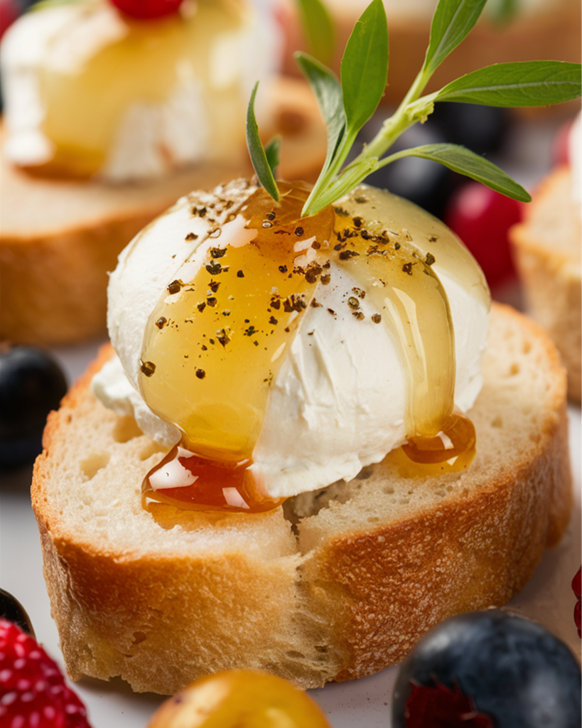 Crostini Appetizer with Goat Cheese