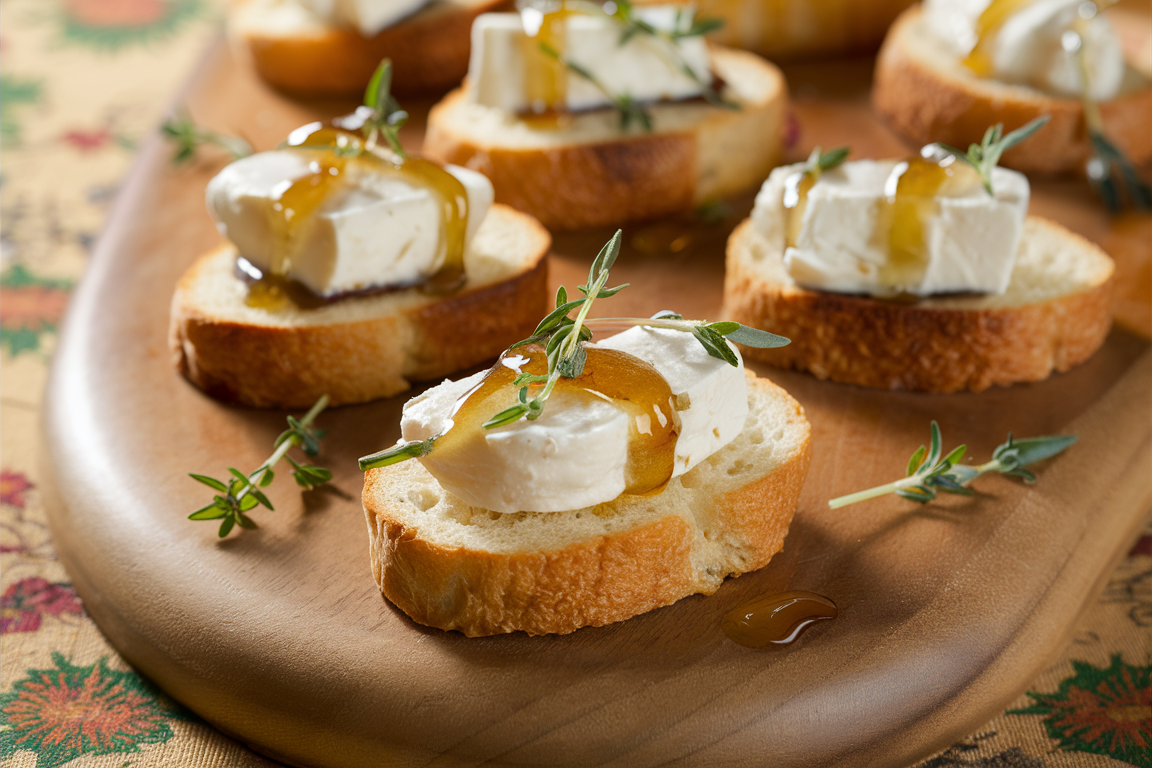 Crostini Appetizer with Goat Cheese