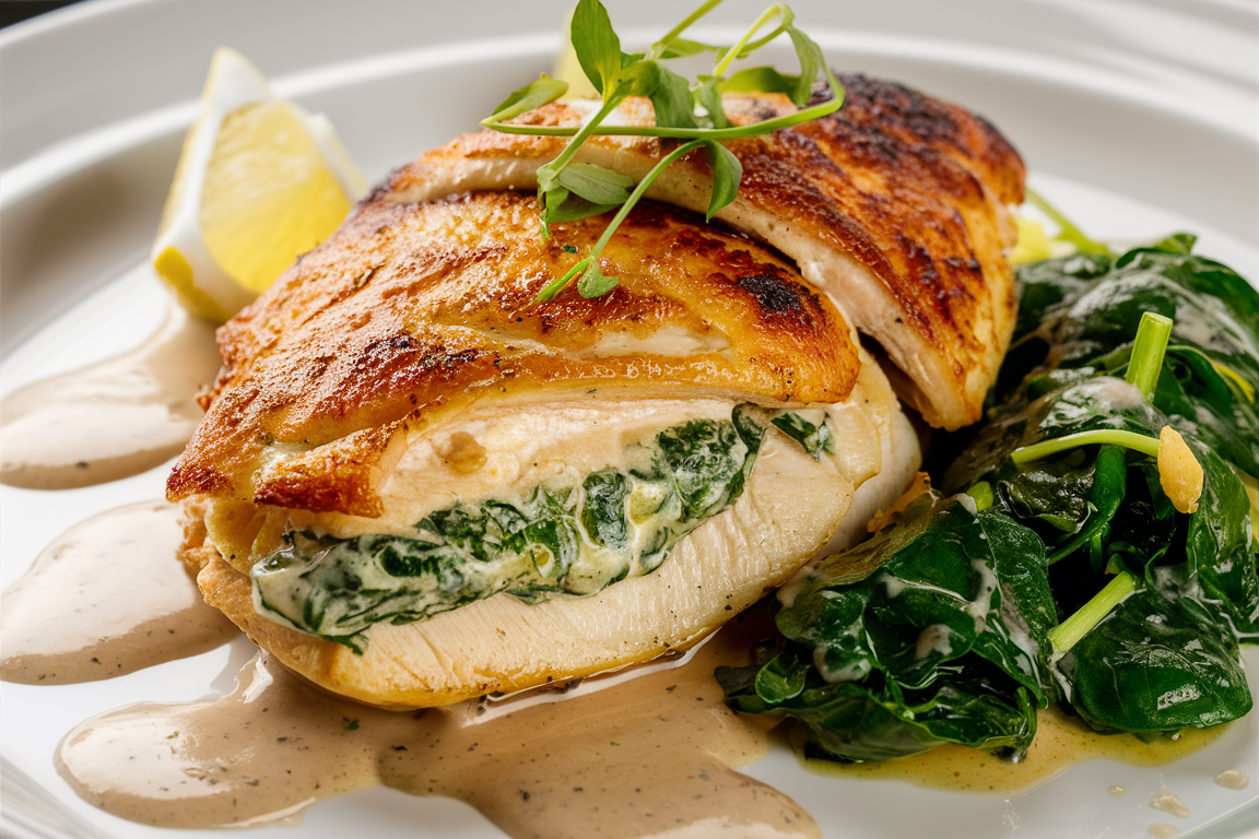 Stuffed Chicken with Spinach