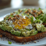 Avocado Toast with Bagel Seasoning & Poached Egg