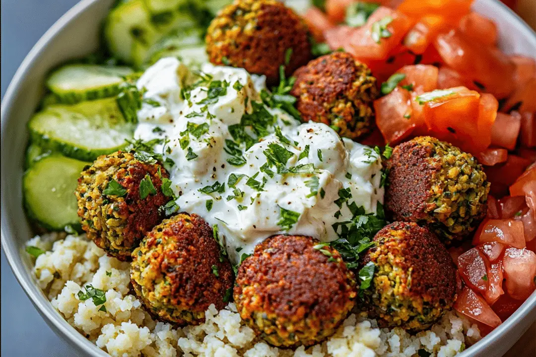 Loaded Mediterranean Falafel Bowl