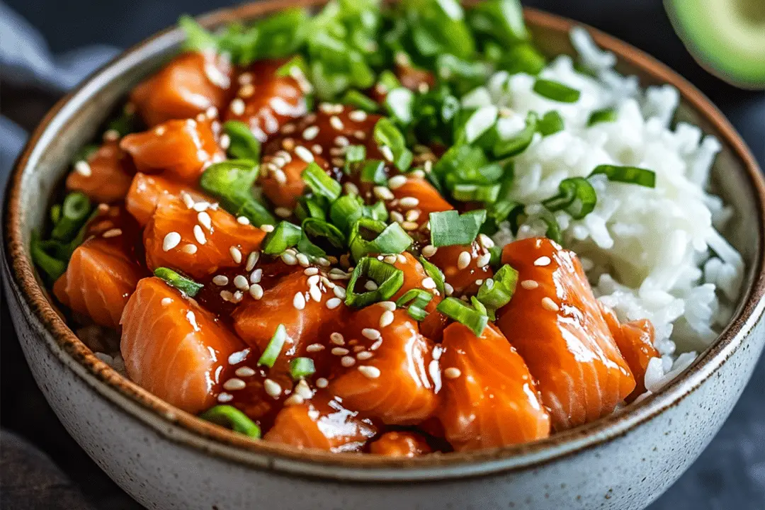 Crispy Salmon and Rice Bowl