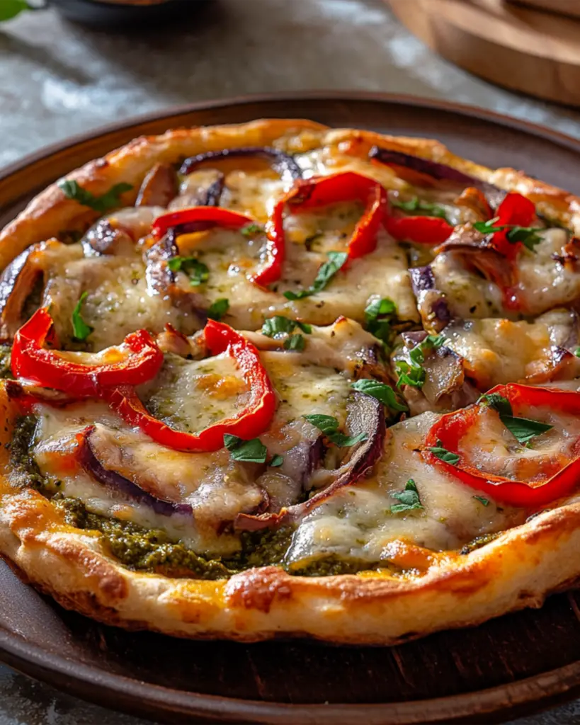 Cloud Bread Pizza with Pesto