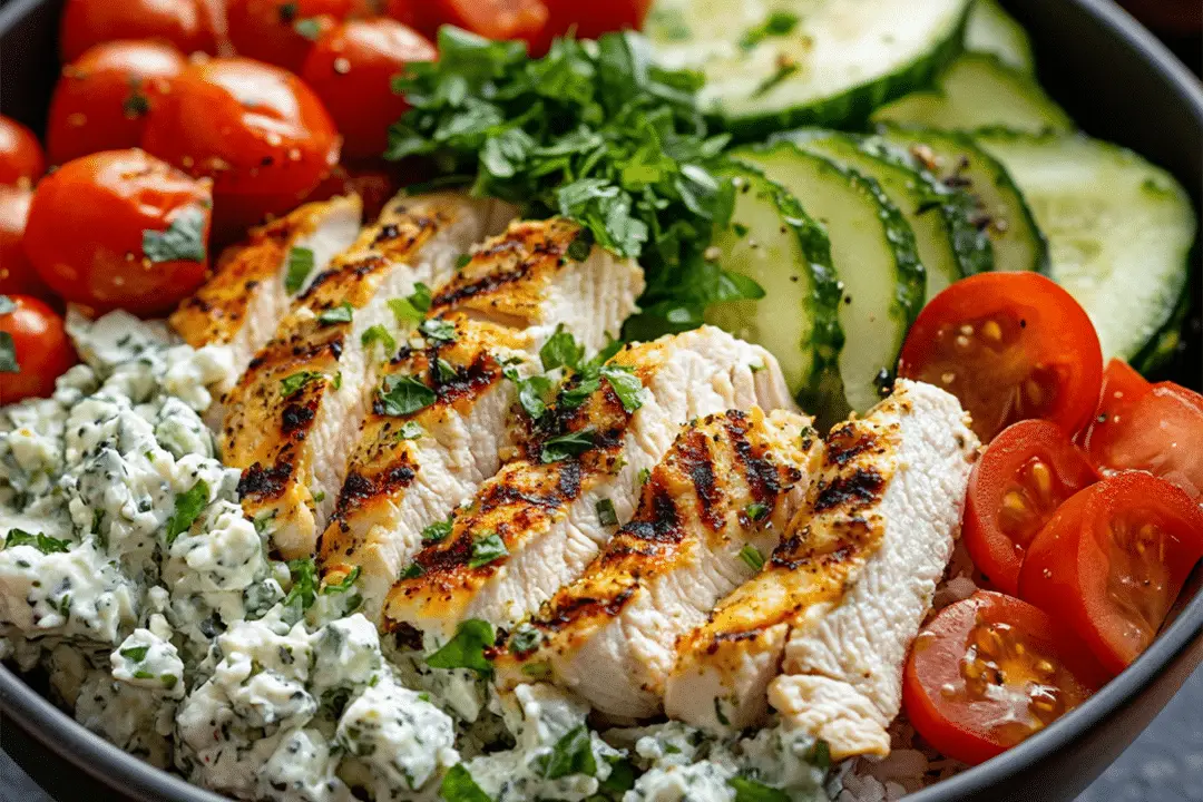 Greek Chicken Gyro Bowl