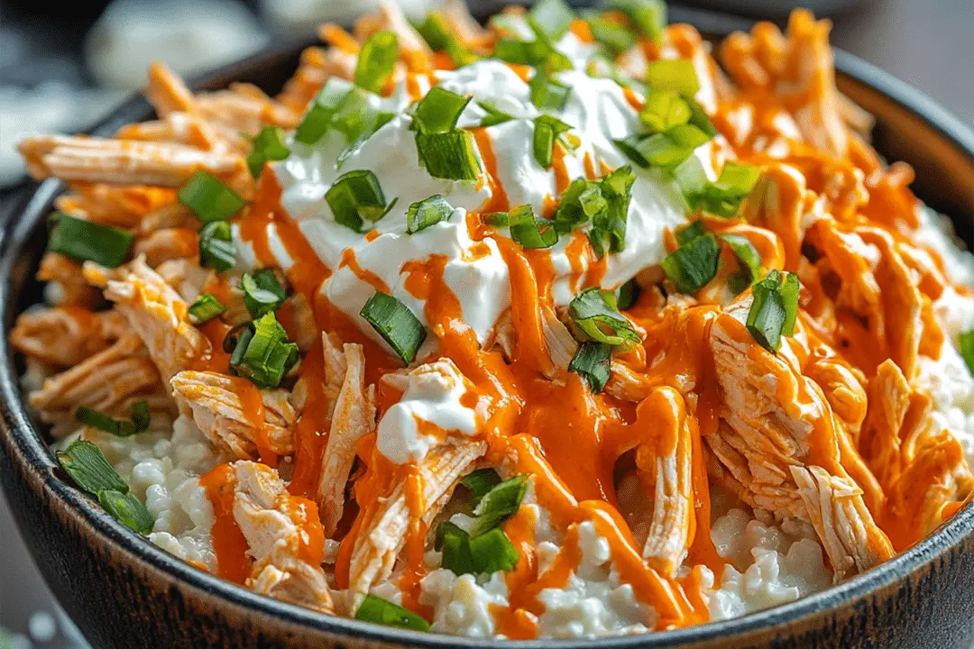Buffalo Chicken Cottage Cheese Bowl