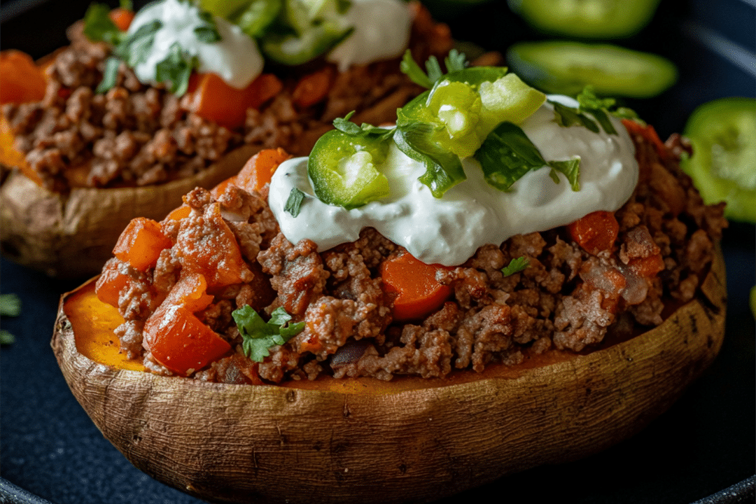 Taco Stuffed Sweet Potatoes