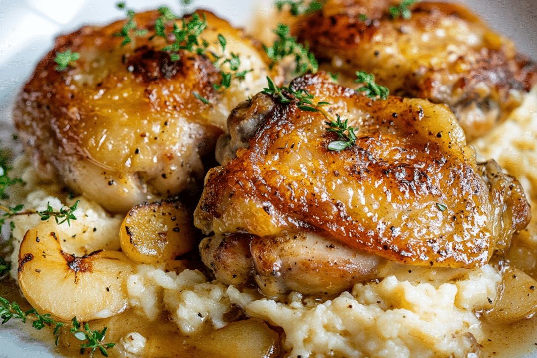 Apple Cider Braised Chicken