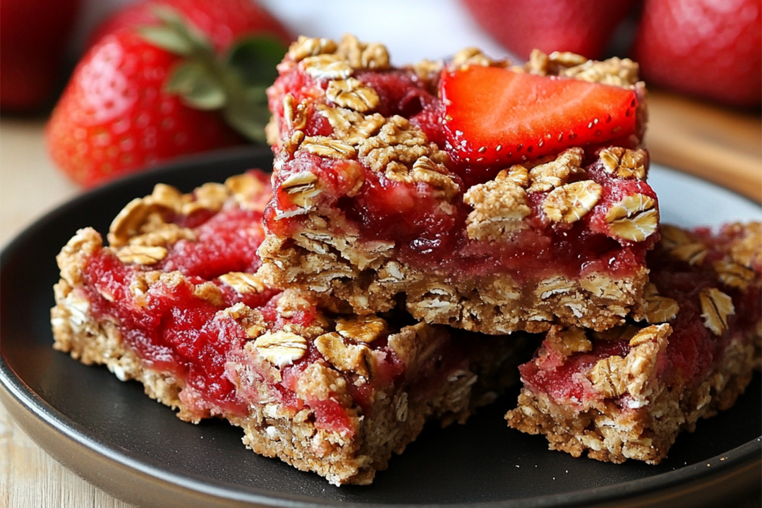 Healthy Strawberry Oatmeal Bars