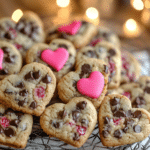 Heart-Shaped Chocolate Chip Cookies