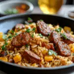 Cajun Sausage & Rice Skillet