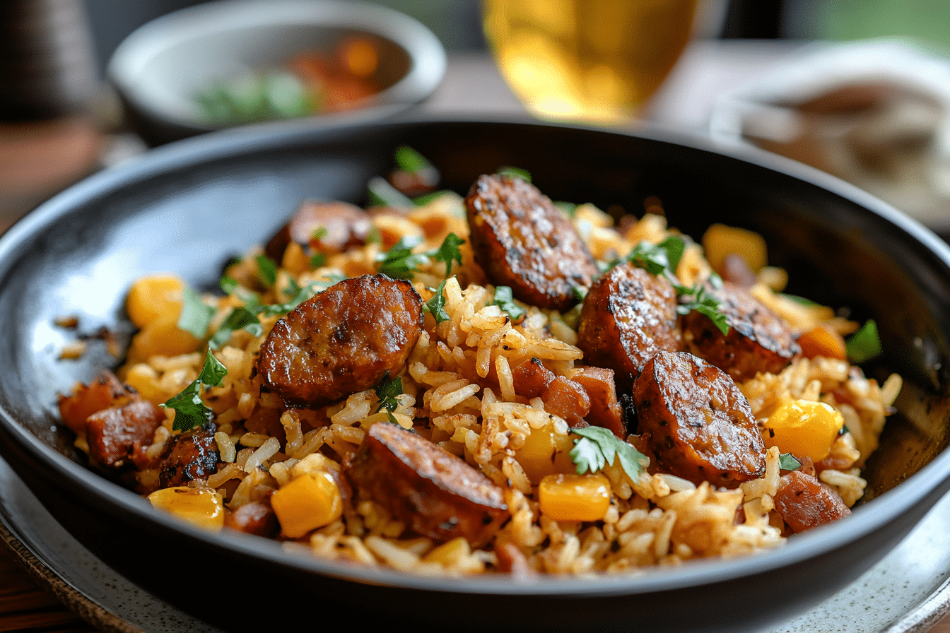 Cajun Sausage & Rice Skillet