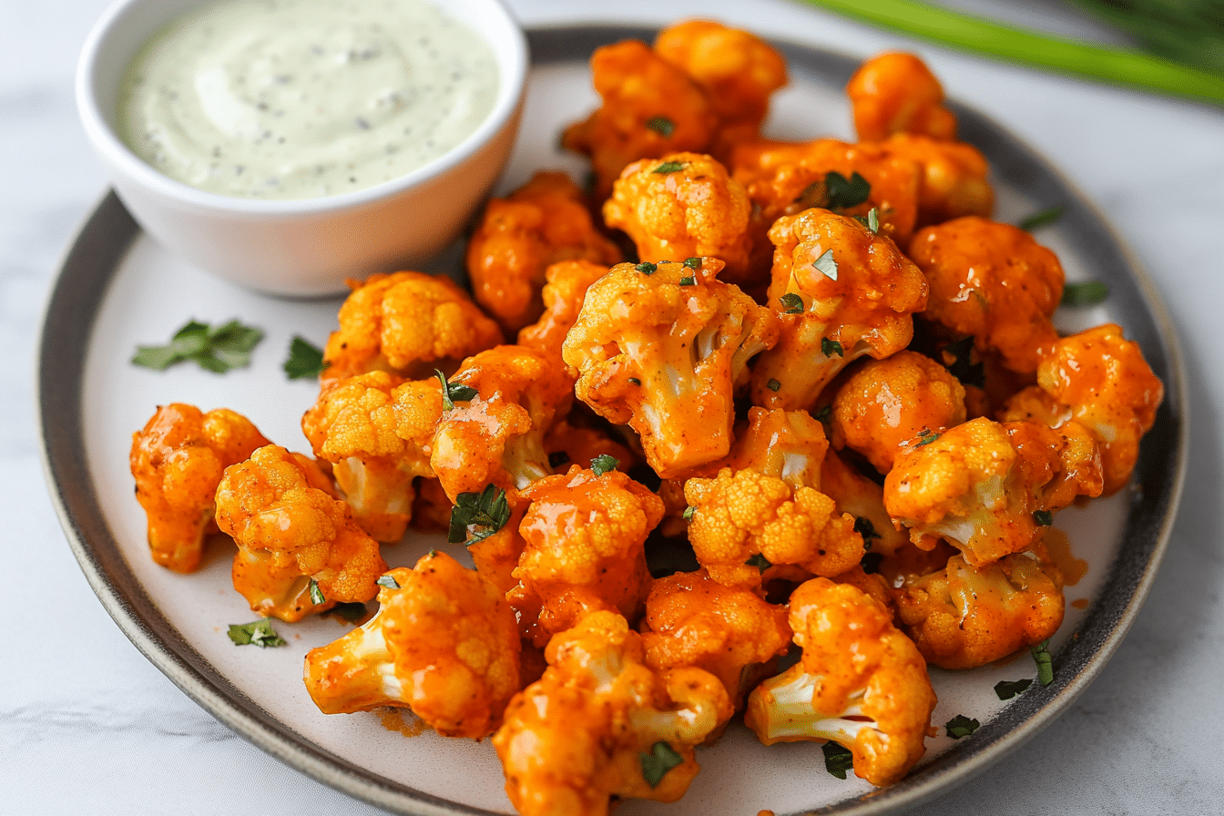Air Fryer Buffalo Cauliflower Bites