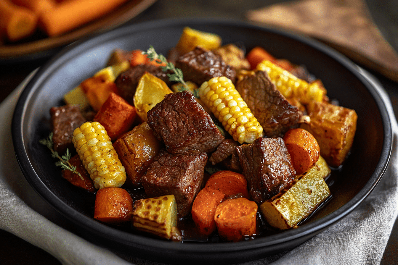 Marinated Beef & Roasted Veggies