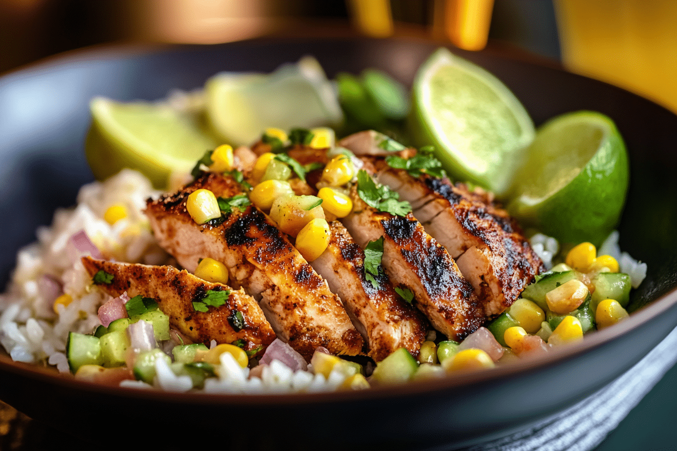 Corn Chicken Rice Bowl