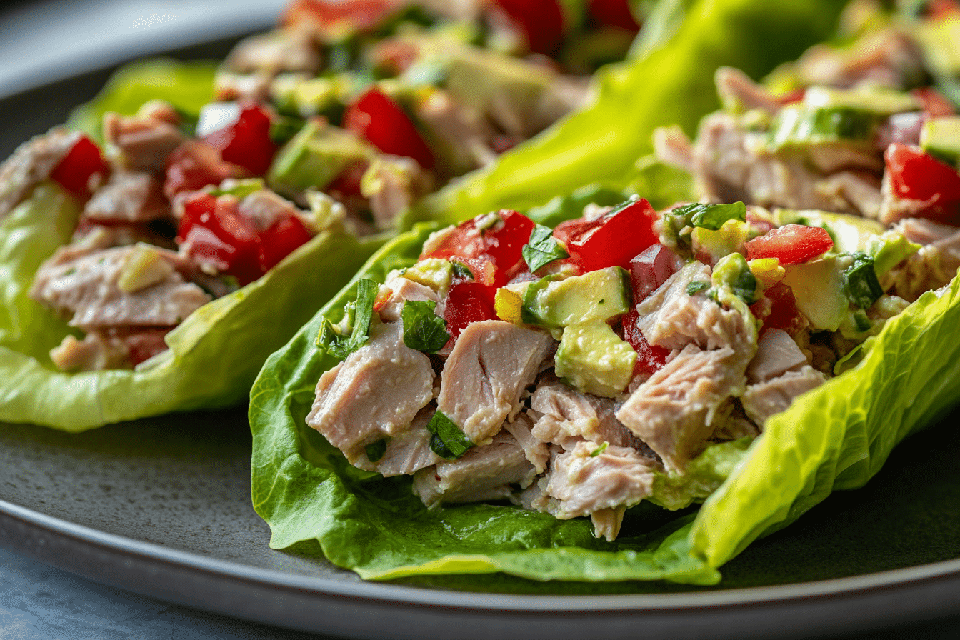Tuna Salad Lettuce Wraps