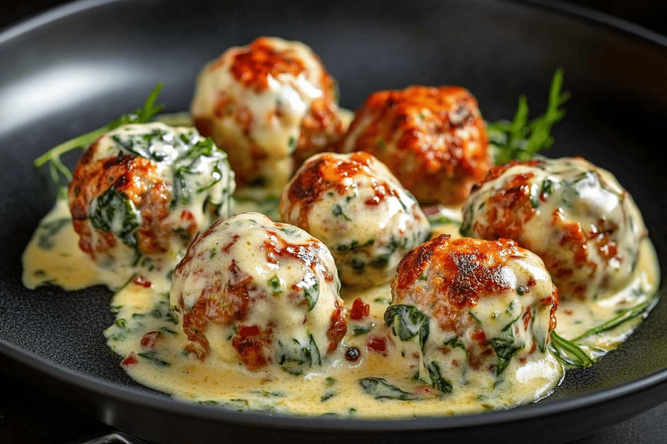 Spinach Garlic Meatballs