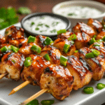 Spicy Honey Jalapeño Chicken Skewers