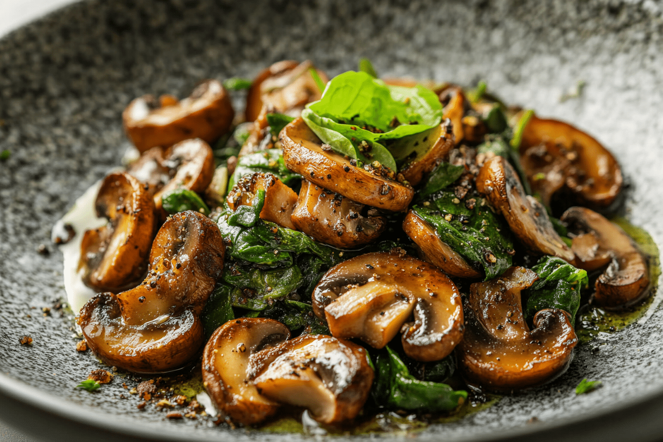 Sautéed Mushrooms & Spinach