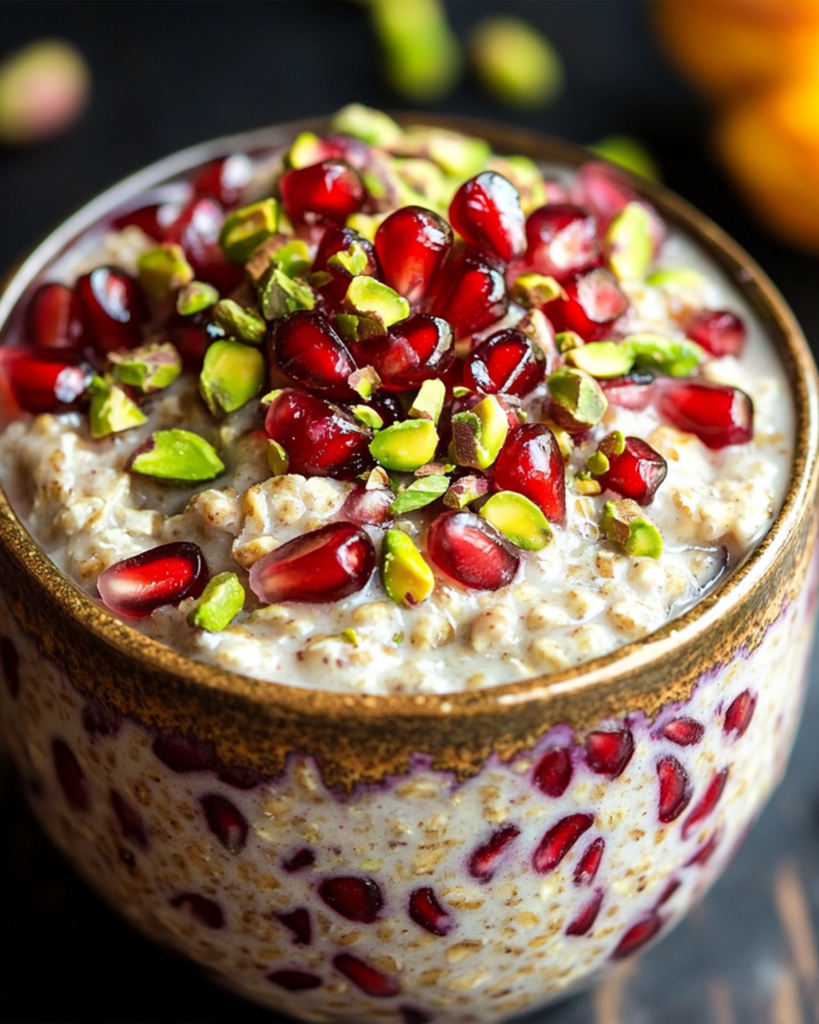 Pomegranate Pistachio Overnight Oats