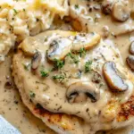 Groovy Skillet Chicken with Thyme Parmesan Mushroom Gravy