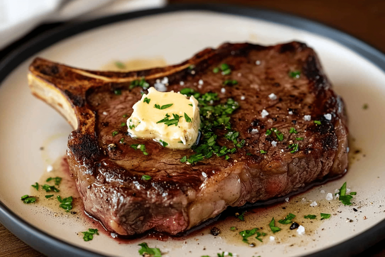 Air Fryer T-Bone Steak with Garlic Butter