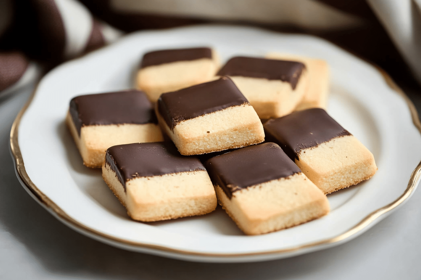 Chocolate Dipped Shortbread Cookies
