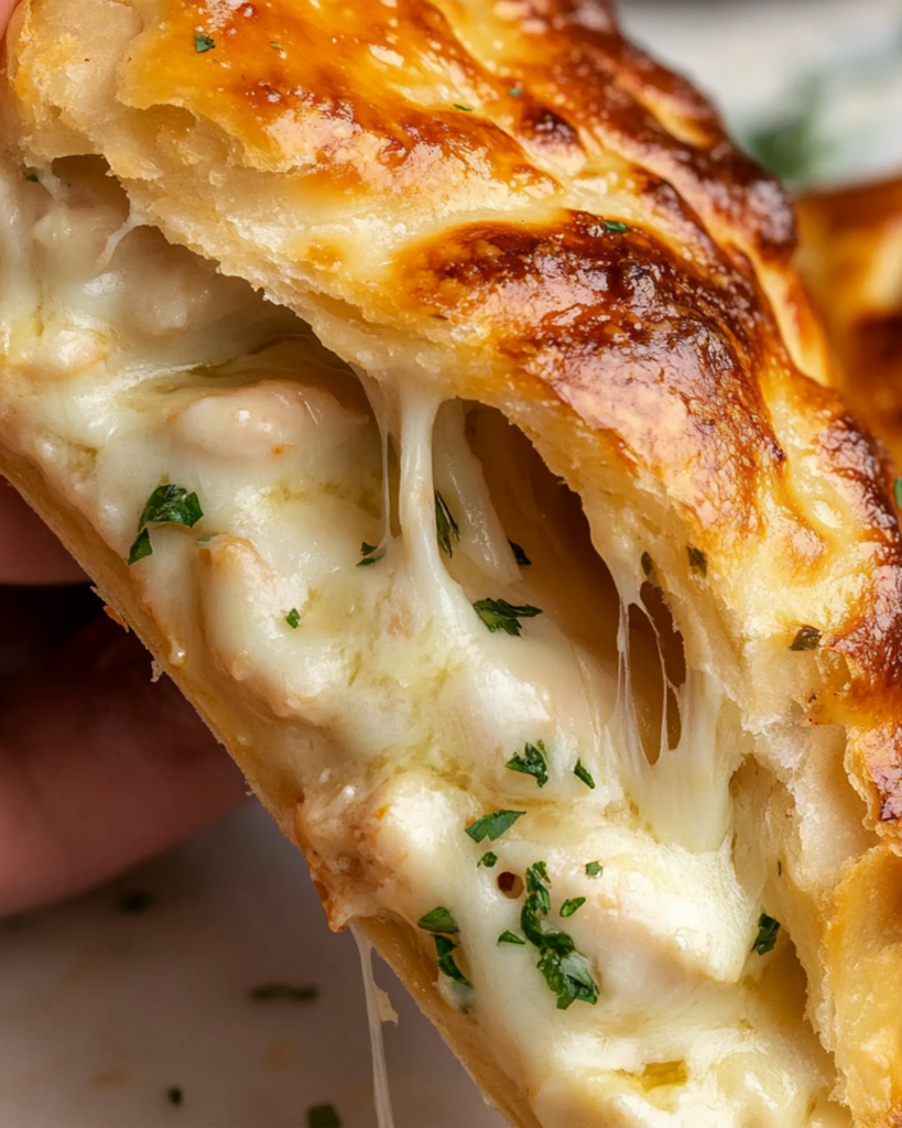 Chicken Alfredo Air Fryer Calzones