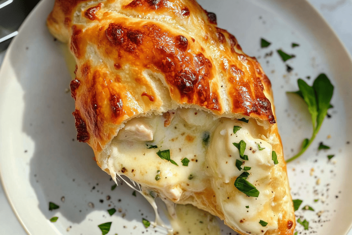 Chicken Alfredo Air Fryer Calzones