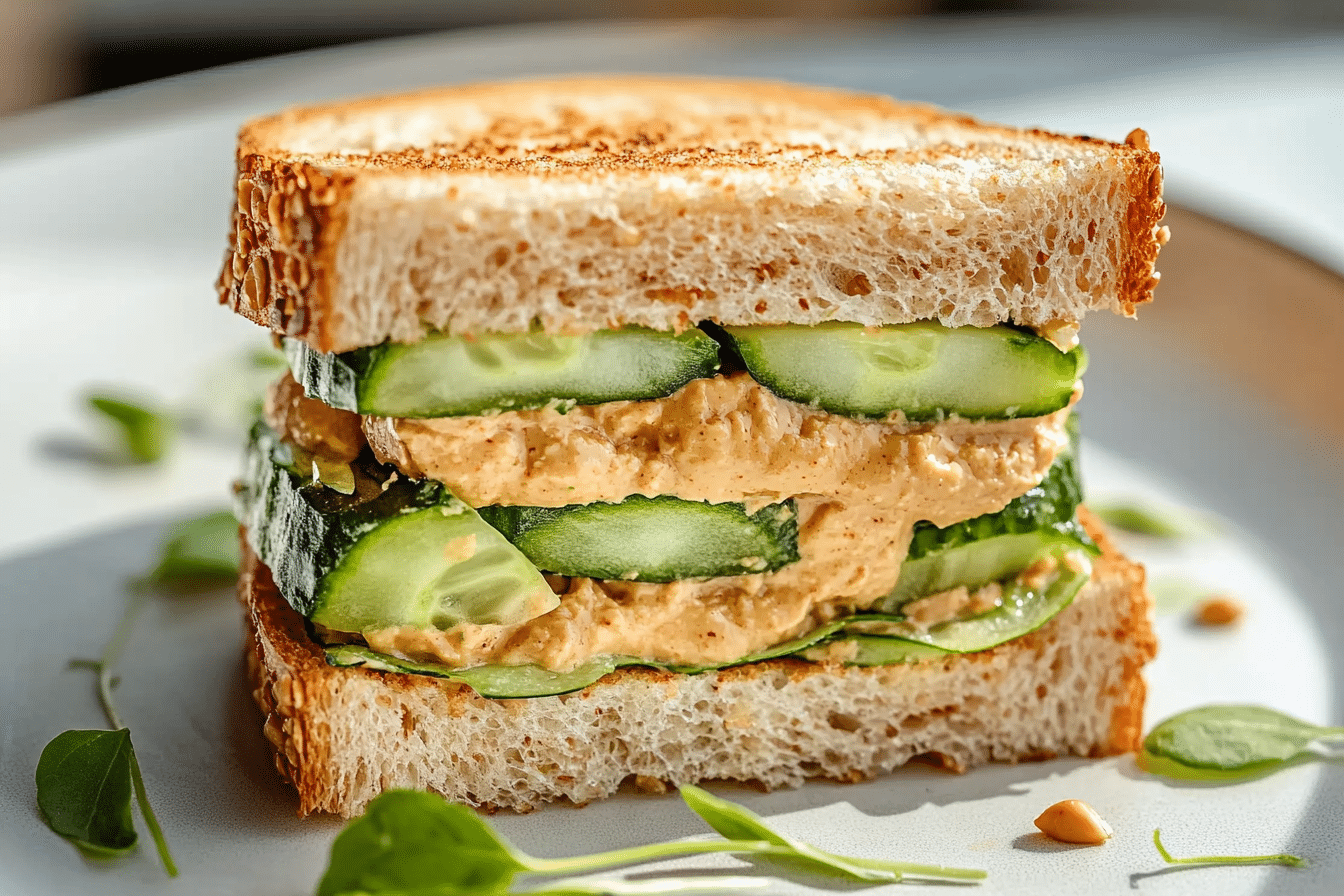 Peanut Miso Cucumber Crunch Sandwich