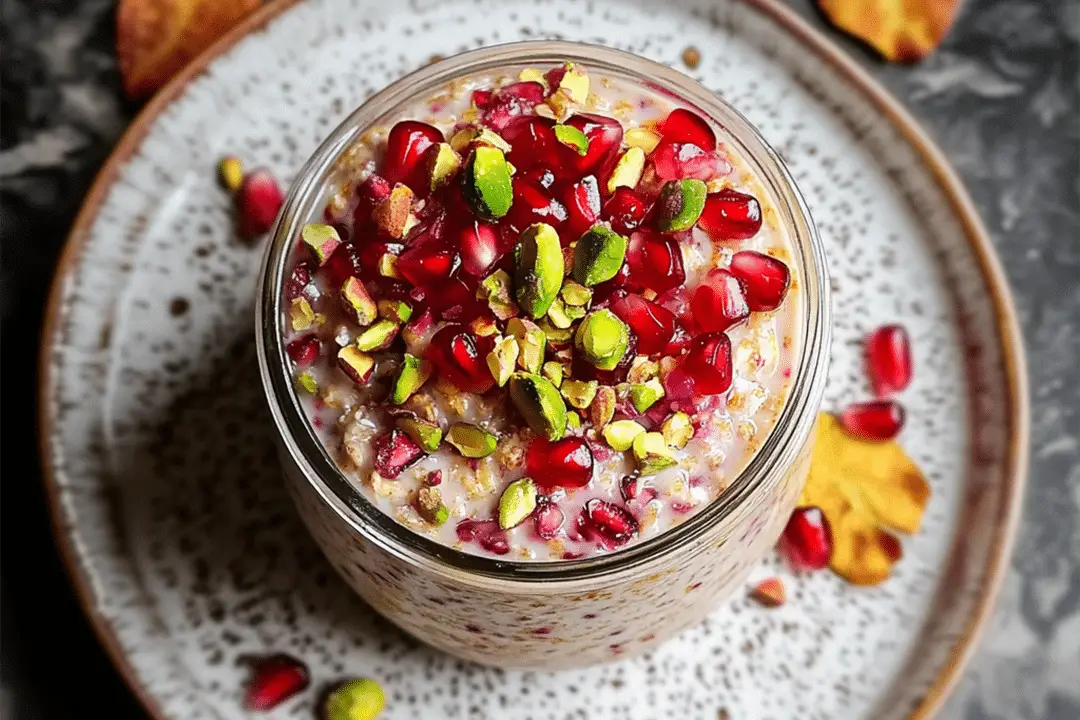 Pomegranate Pistachio Overnight Oats