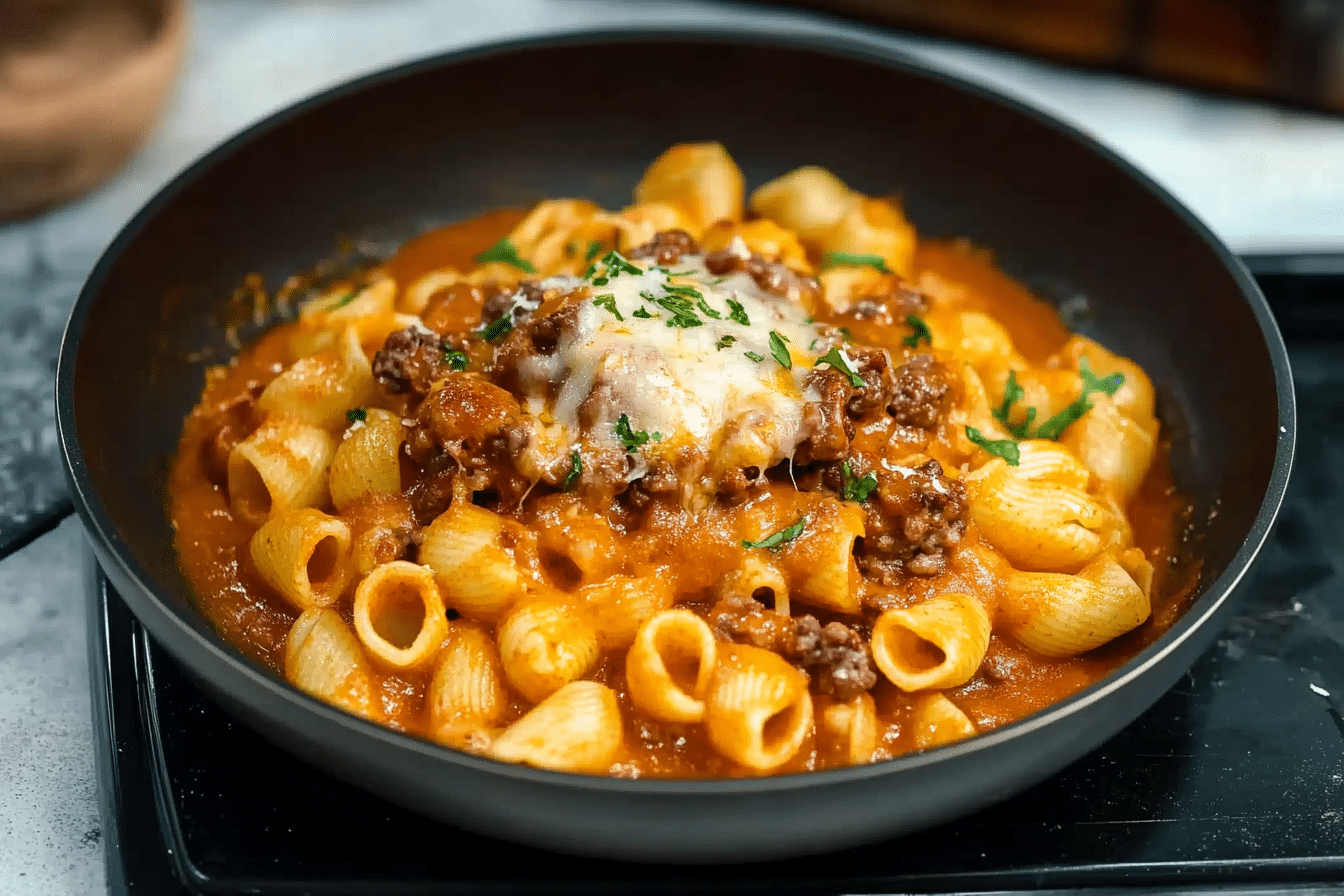 Homemade Cheeseburger Pasta