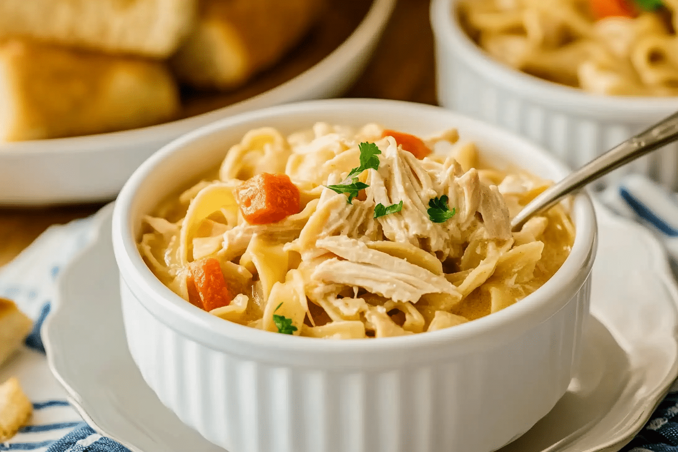 Creamy Crack Chicken Noodle Soup
