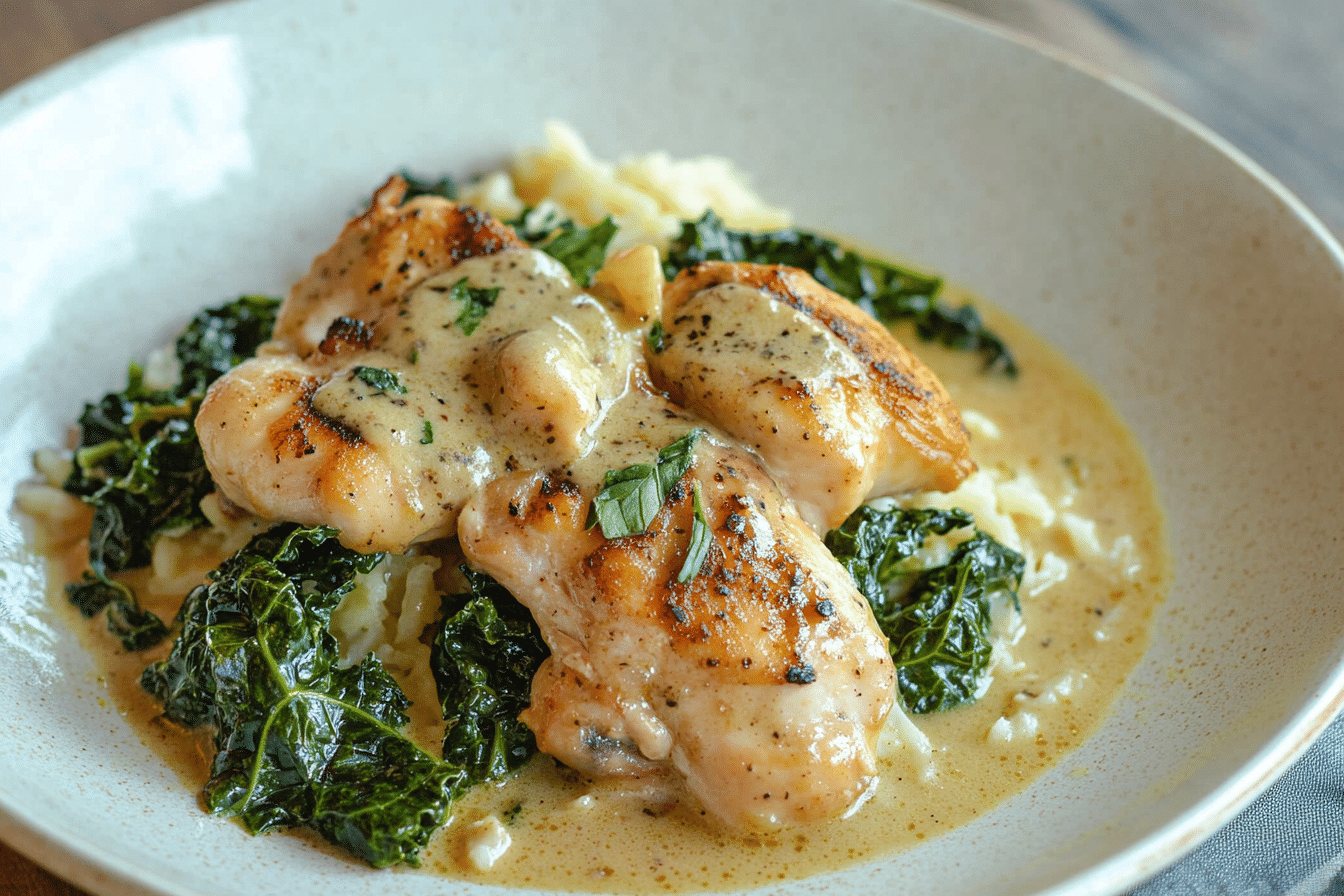 Dijon Chicken Skillet with Kale