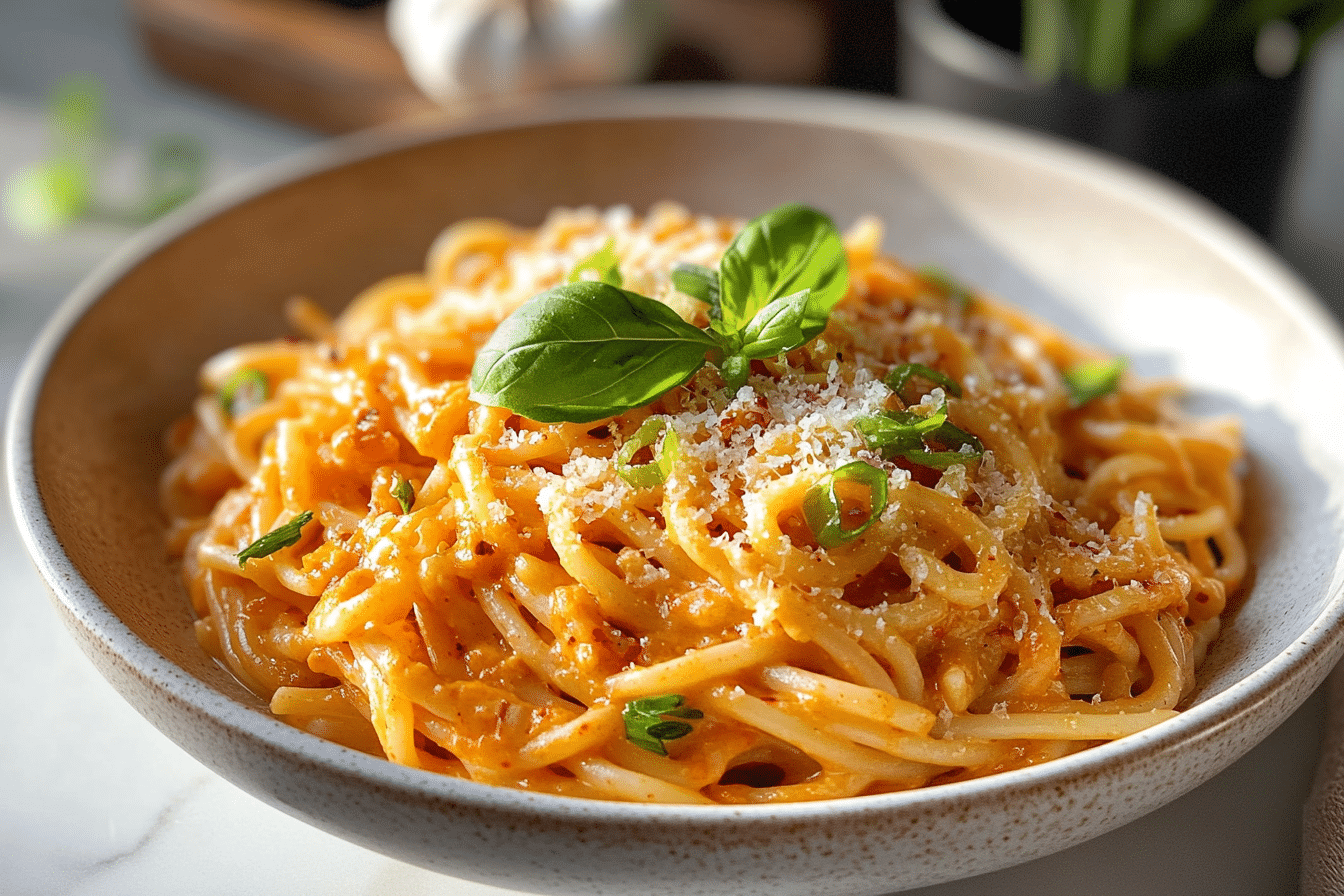 Creamy Garlic Gochujang Pasta