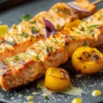 Baked or Grilled Salmon Kabobs