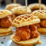 Sweet & Spicy Chicken & Waffle Sliders