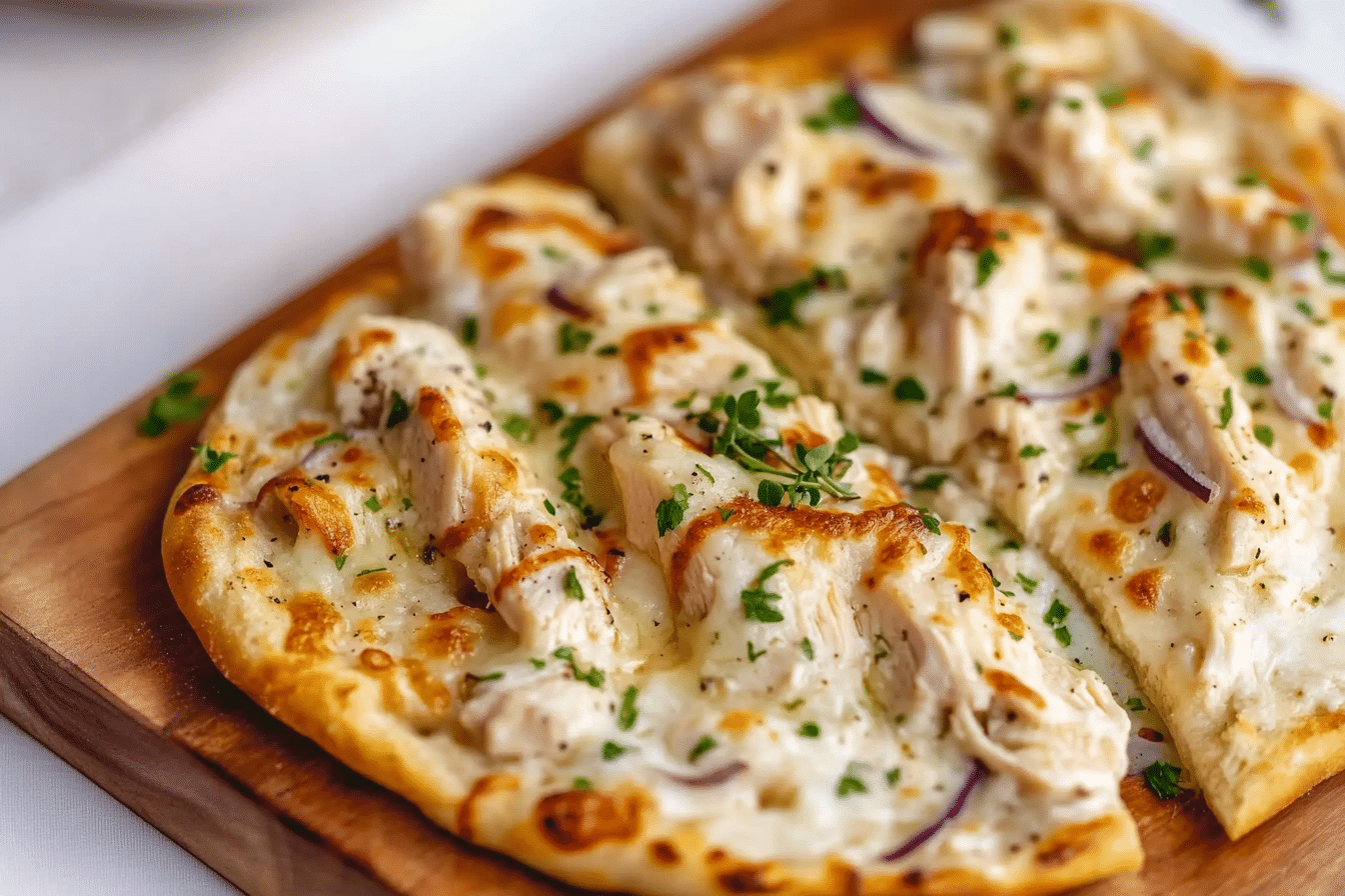 Chicken Alfredo Flatbread