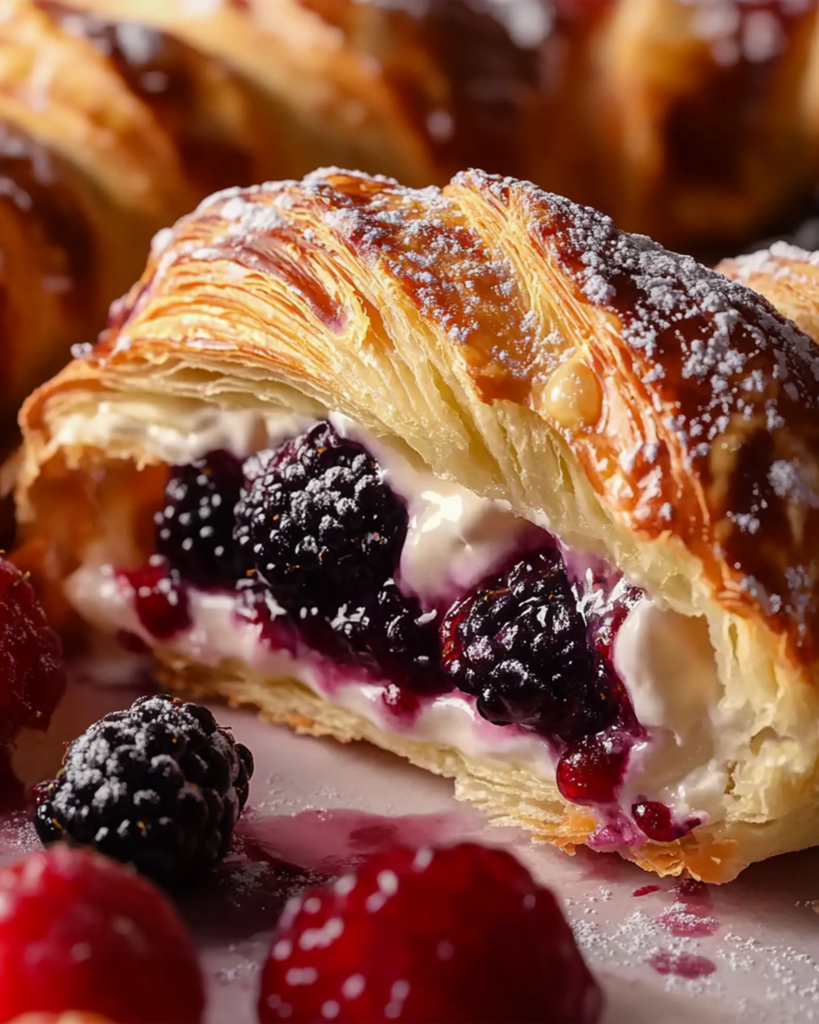 Berries and Cream Filled Croissants