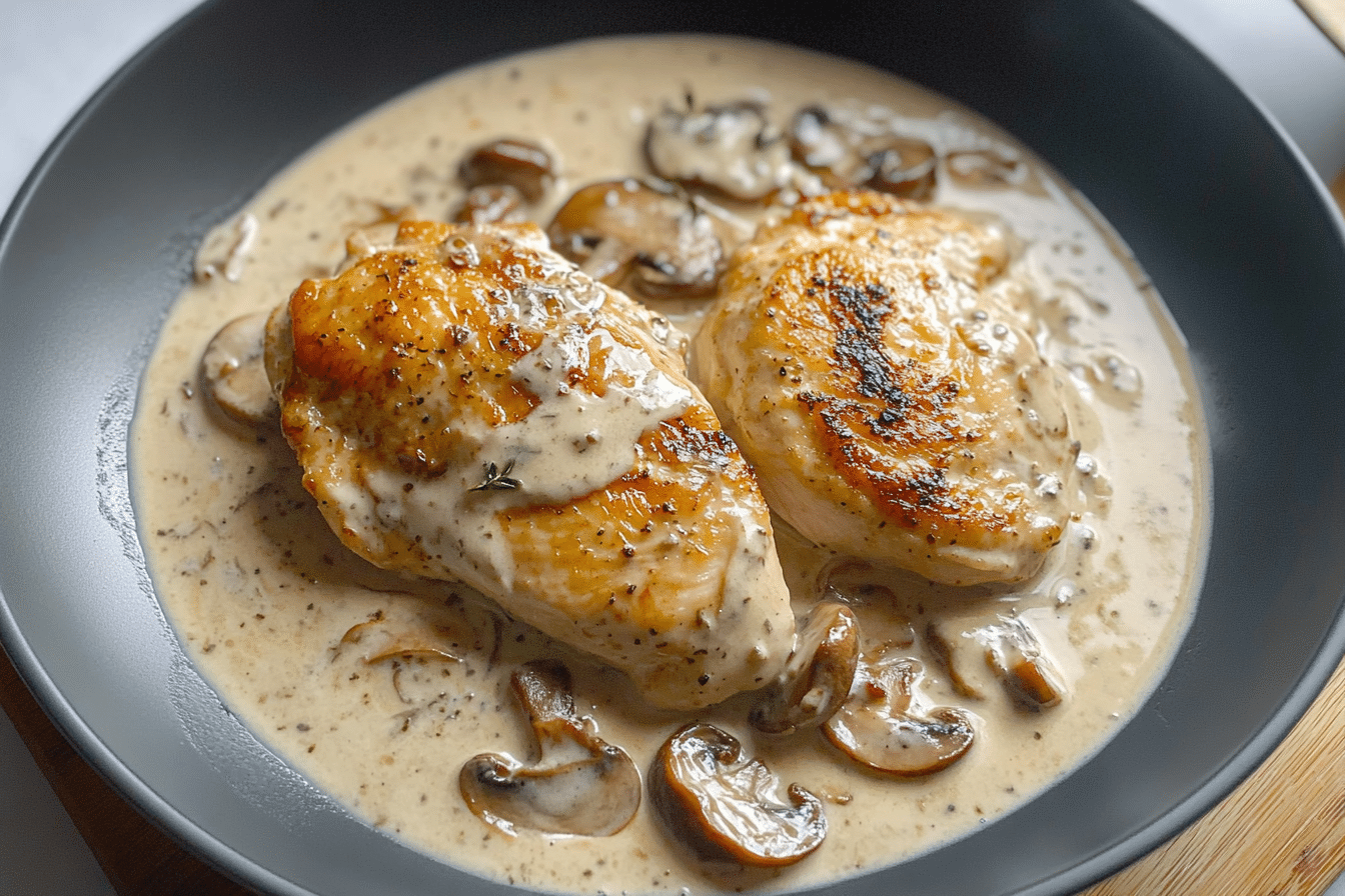 Boursin Cream Sauce with Mushrooms & Chicken