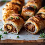 Tofu and Chestnut Sausage Rolls
