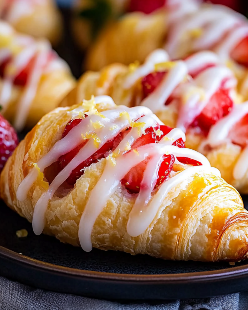 Strawberry Lemon Cheesecake Croissants