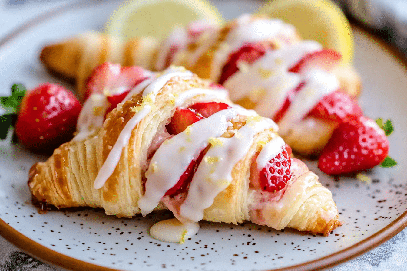 Strawberry Lemon Cheesecake Croissants