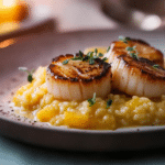 Brown Butter Scallops & Squash Risotto