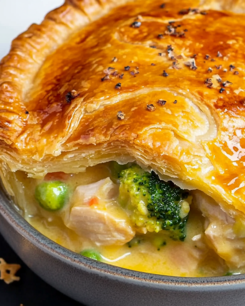 Cheesy Chicken and Broccoli Pot Pie