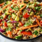 Quinoa Veggie Salad with Peanut Dressing