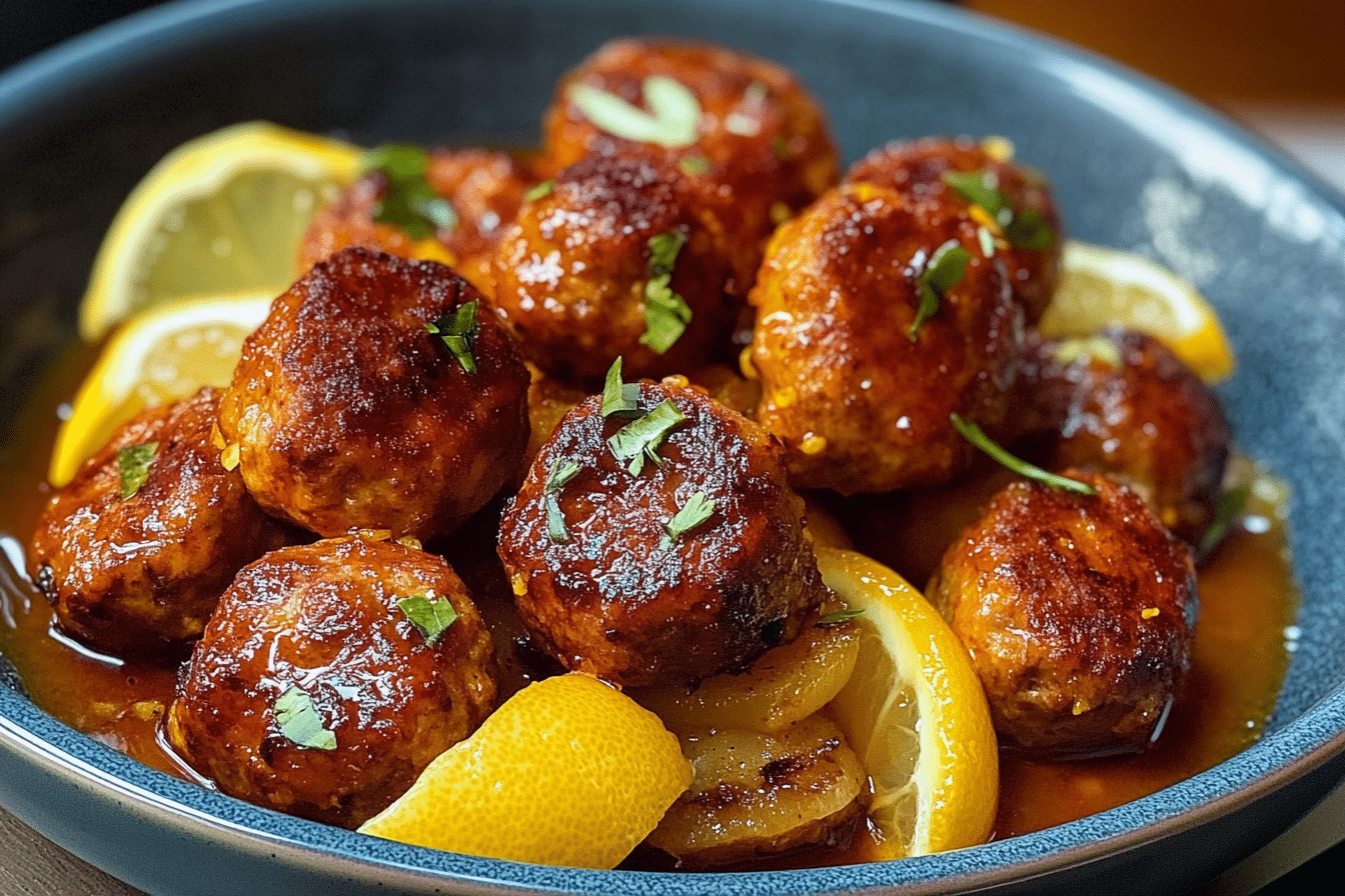 Honey Lemon Meatballs